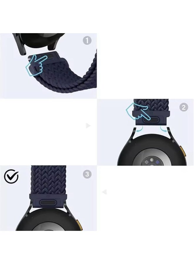 فكرة سوار رياضي من فكرا متوافق مع ساعات  GT5 و GT4 و GT3 و GT2 مقاس 46 ملم، مصنوع من النايلون والسيليكون للجنسين مقاس 22 ملم - Image 3